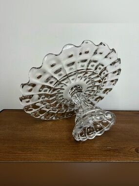 DALZELL, GILMORE & Leighton EAPG Alexis Glass Pedestal Cake Stand Circa 1895